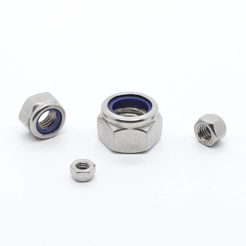 Stainless Steel 304 316 with Plain Hexagonal Nylon Insert Locking Nut DIN982
