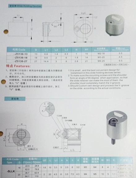 Cumsa Standard Mold Slide Retainer Slk