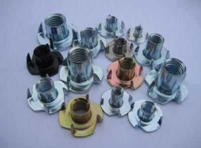 Manufacturers Wholesale Insert T Nut Carbon Steel Four Claw Tee Nut
