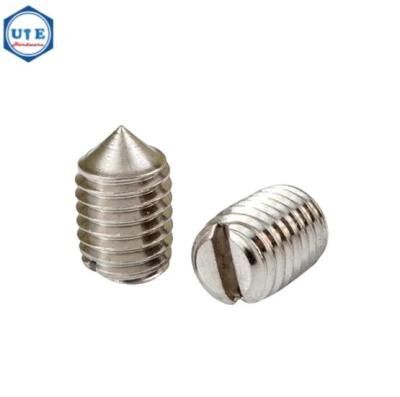 304/316 Stainless Steel Slotted Set Screw with Cone Point DIN553