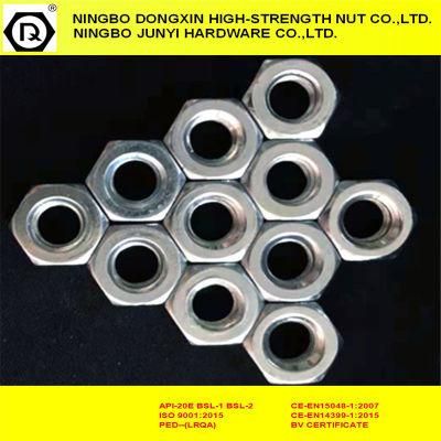 DIN934 Zinc Plated Fasteners Hex Nuts with Grade 6/8/10/12