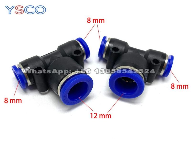 Ys Plastic Quick Plug-in Tee Connector Variable Diameter Nozzle Fittings