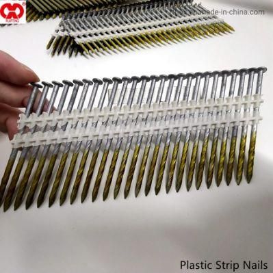 Hardware Fastener Direct Manufacturer in Anhui Galvanized 3.1*83 Plastic Strip Collated Nails.