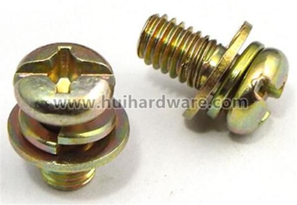 Galvanized Cross Recessed Pan Head Machine Sems Screws