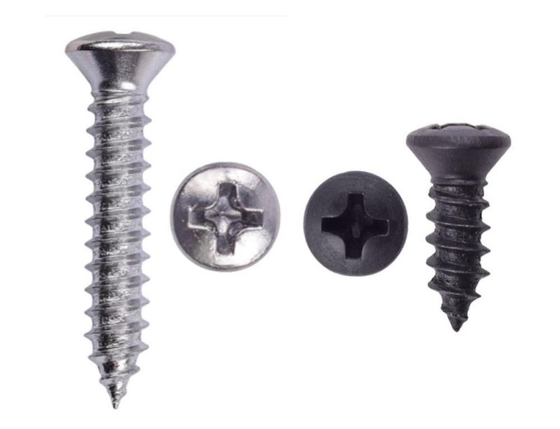 Phillips Oval Head Self Tapping Sheet Metal Screws
