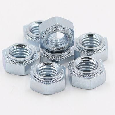 Hex Press Nut Trivalent Zinc Plating Slanted Knurling