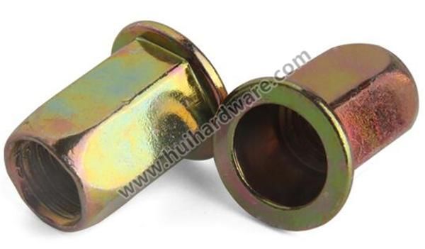 Steel Flat Head Hexagon Riveted Nuts M4 M5 M6 M8 M10