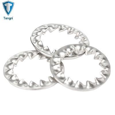 304 316 Stainless Steel DIN6798j Serrated Lock Washers with Internal Teeth