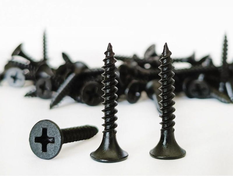 Made in China Fastener Bugle Head Carbon Steel Black Phosphated Coarse Thread Gypsum Board Nail/Drywall Screw