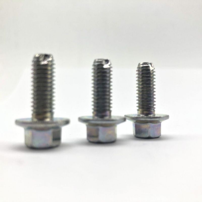 Hexagon Flange Removing Scraps Bolts Flange Screw M6X16