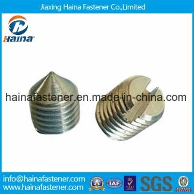 Stainless Steel 304 Slotted Set Screws with Cone Point