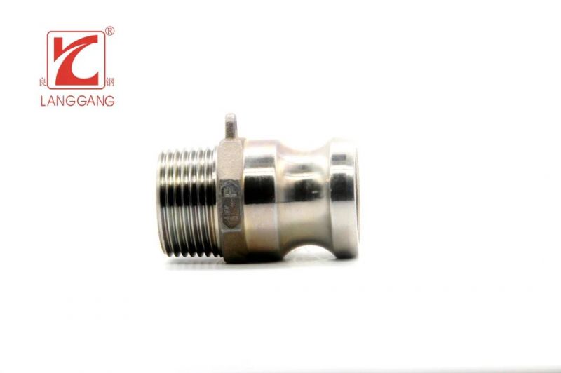 Standard SS304/SS316 Stainless Steel Casted BSPT Male Thread Adaptor Camlock