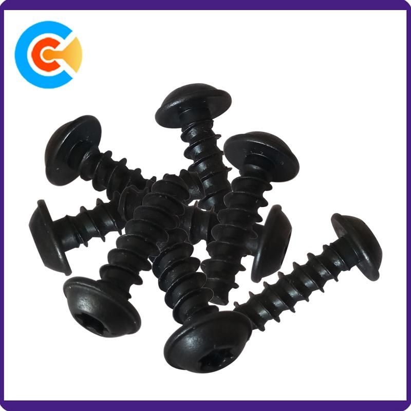 Carbon Steel/4.4/8.8/10.9 Black Zinc Pan Head Tapping Screws with Washer
