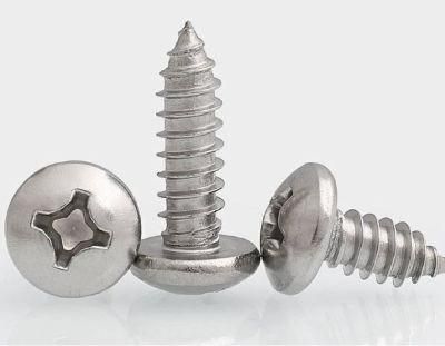 Stainless Steel DIN7981 Fastener Cross Pan Head Tapping Screw Round Head Wood Working Screws Flat Head Tapping Screws