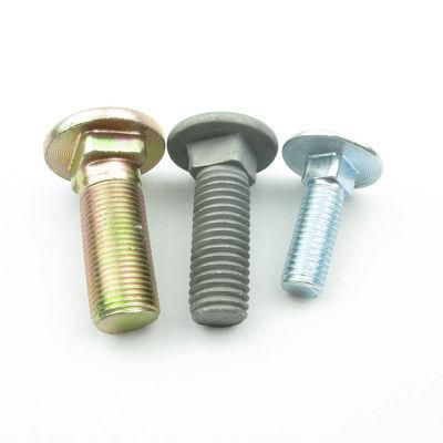 Hardened Steel Grade 8.8 10.9 Bolt DIN 603 607 605 ASME M8 M14 M16 Bolt and Nut Square Neck Mushroom Round Head Carriage Bolt