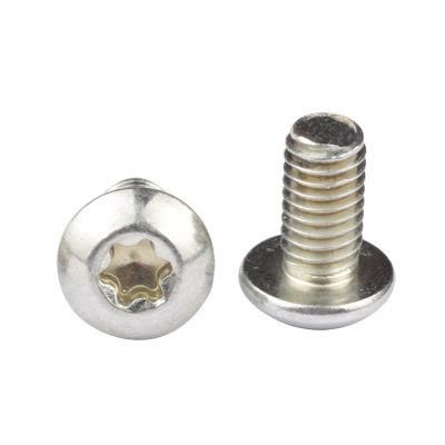 Carbon Steel White Zinc Plated Button Head Torx Machine Screw