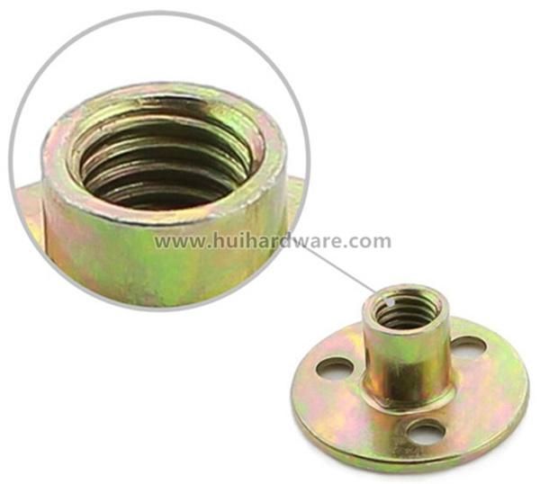 Steel Zinc Plated T Nuts with Holes