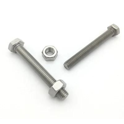 Factory Price Stainless Steel 304 316 316L DIN 931 DIN 933 1/6 Hexagon Head Bolts Ss Bolts Nuts Hex Bolt