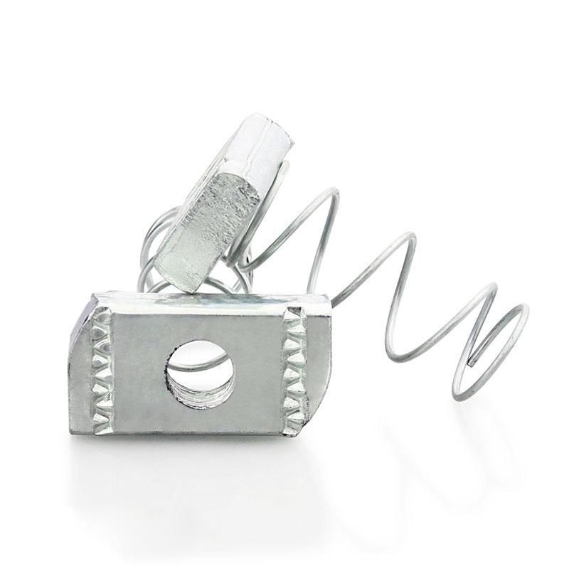 Spring Channel Nut Lock Nut Long Spring Nut Square Head Carbon Steel Zinc Plated Galvanized