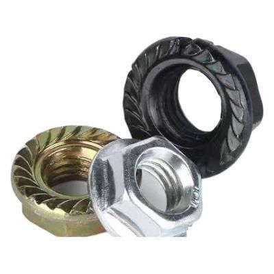 ASME/ANSI Hex Flange Nut Stainless Steel Serrated Flanged Hex Nut SS304 SS316 Zinc HDG