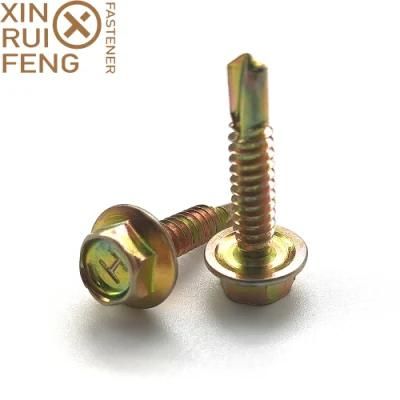 Teks Point White/Yellow Zinc Plated Self Drilling Screw Hardware Fittings
