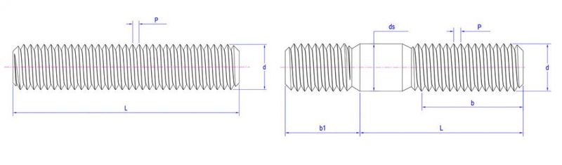 High Strength Steel Thread Bar ASTM A193 B7 A194 2h Threaded Rod