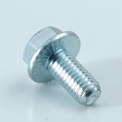 DIN6921 Hex Flange Bolt Screw with Serration Zinc Plated