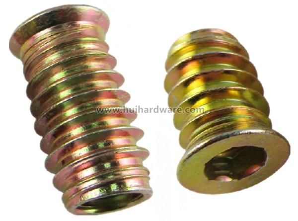 Iron Internal and External Tooth Furniture Nuts