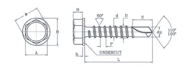 Hex Washer Head Self Drilling Screw with Bonded Washer Head Painted More Than 10 Years Produce Expricence Factory