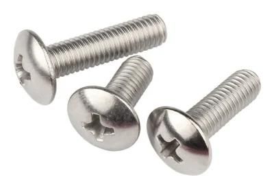 304 Stainless Steel Cross Large Flat Head Screw Mushroom Round Head Bolt Machine Wire Umbrella Head Screw M2m3 / M4m5