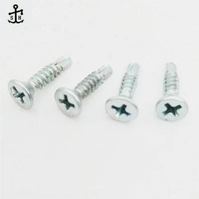 Zinc Plated DIN 7504 Cross Recessed Countersunk Head Drilling Screws Made in China