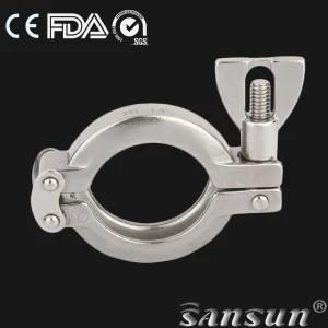 Sanitary Food Industry Stainless Steel Fitting Double Pin Heavy Duty Clamp