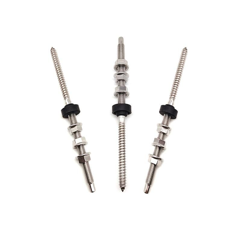 Long M8 300mm Stainless Steel Hanger Bolt for Solar Mounting Tin Roof