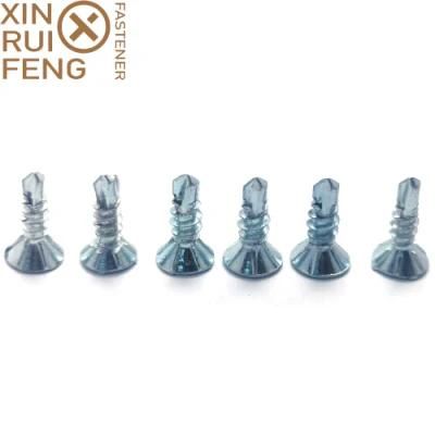 Countersunk Head Self Drilling Screw with Ribs Carbon Steel