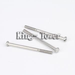 China Screw Manufacturer Stainless Steel Flat Slotted Head Half Thread Screw