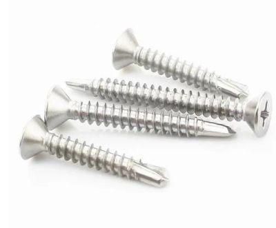Stainless Steel DIN7504 Flat Head Drill Tail Screw