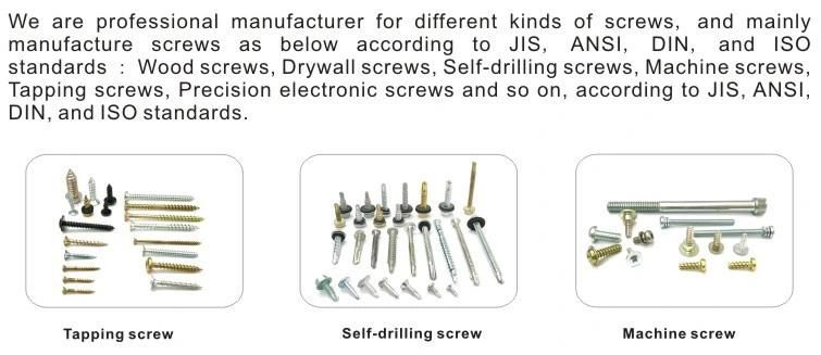 Phillips Flat Head Self Drilling Screws with Blue Zinc Plated in Size 3.9X50mm Carbon Steel Made Drilling Screws