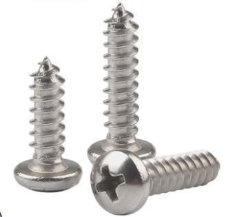 M8-M10 304 Stainless Steel Round Head Self Tapping Screw Cross Wood Screw PA Pointed Tail Large Head Self Tapping Screw