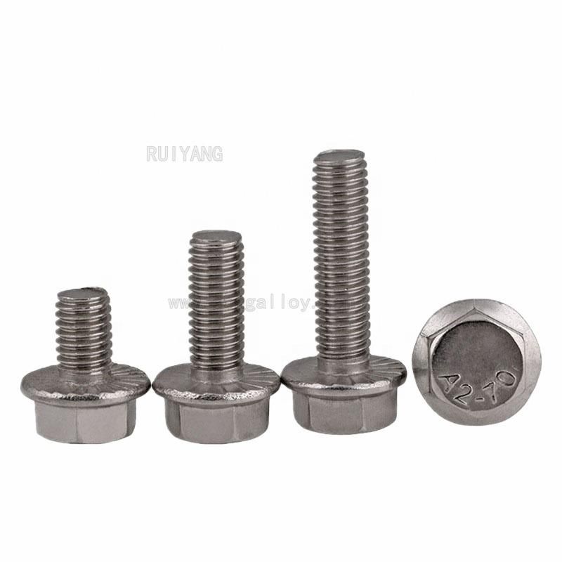 DIN6921 304 Hexagon Flange Bolts Hardware