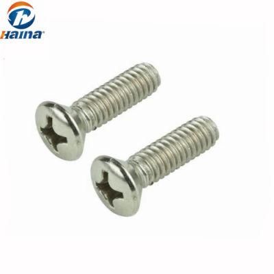 Stainless Steel Oval Head Machine Screw with Phillips Drive