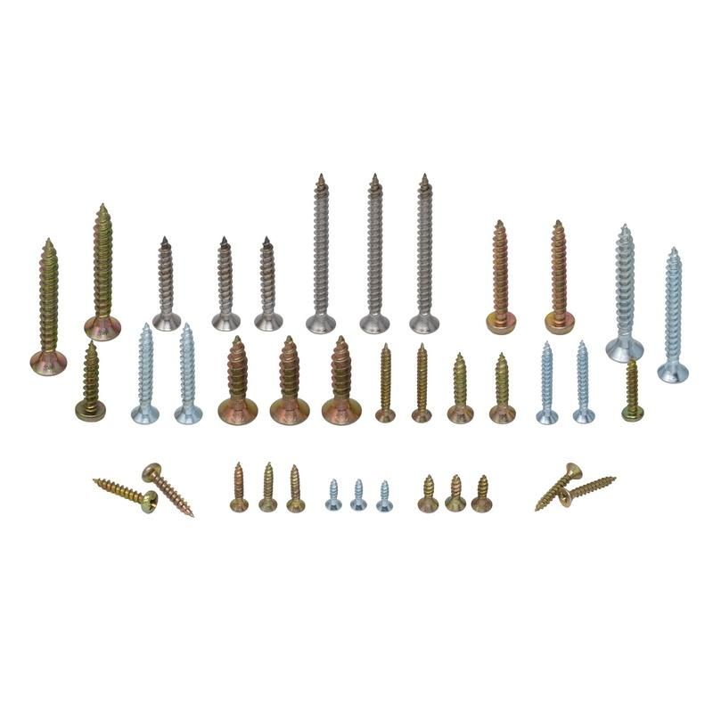 Yellow Zinc Plated Csk Pozi Screw Chipboard Screws