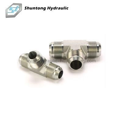 Hydraulic Hose Fitting, Jic Male 74&deg; Cone Tee, Branch Adapter, Hose Nipple
