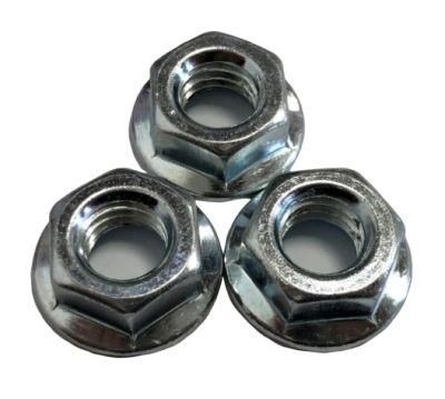 DIN6923 Zinc Plated Hex Serrated Flange Nuts