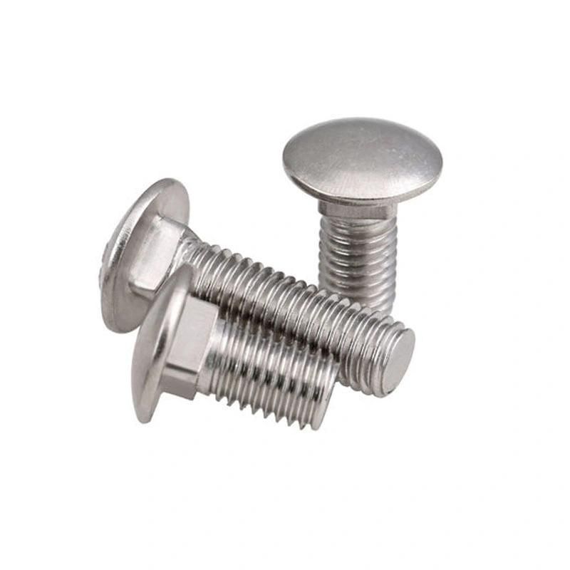 The Flat M12 M 24 M12*350mm Threaed 300mm Nut Washer 304 Stainless Steel DIN603 Carriage Bolts Round Head Square Neck Coach Bolt