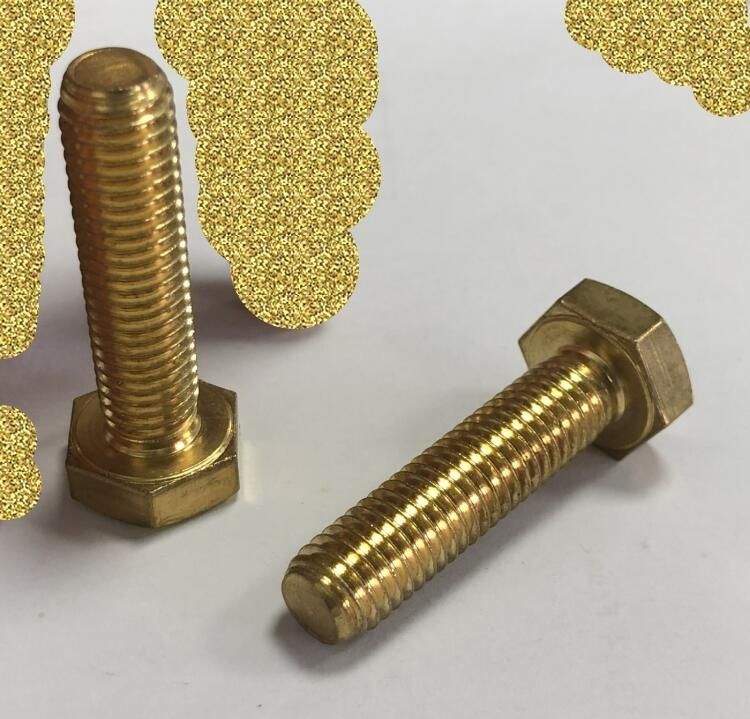 Hex Bolt Full Thread Brass Material