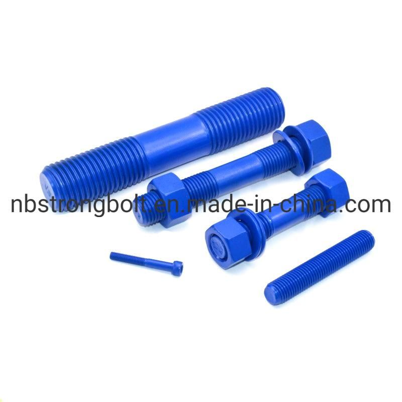 Stud Rod and Hex Bolt with PTFE Surface Treatment Factory