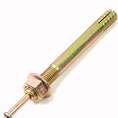 Drive Hit Pin Anchor Bolt with Outer Sleeve Hex Nut Washer Yellow Zinc Galvanize Steel for Concrete Wall