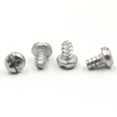Hot Selling Carbon Steel Pan Head Phillips M2*4 Fine Thread Self Tapping Screw with Nickel Screws