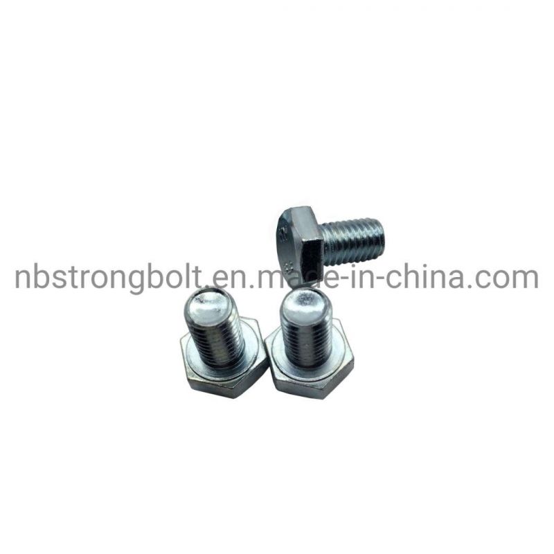 DIN933 Hex Bolt Gr. 8.8 with White Zinc Plated Cr3+ M6X12