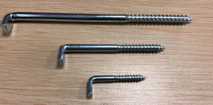 Hook Screw with Slot Driver Wood Thread